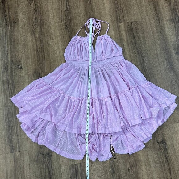 NEW Free People Lilac Babydoll 100 Degree Dress Sz M - Picture 7 of 16